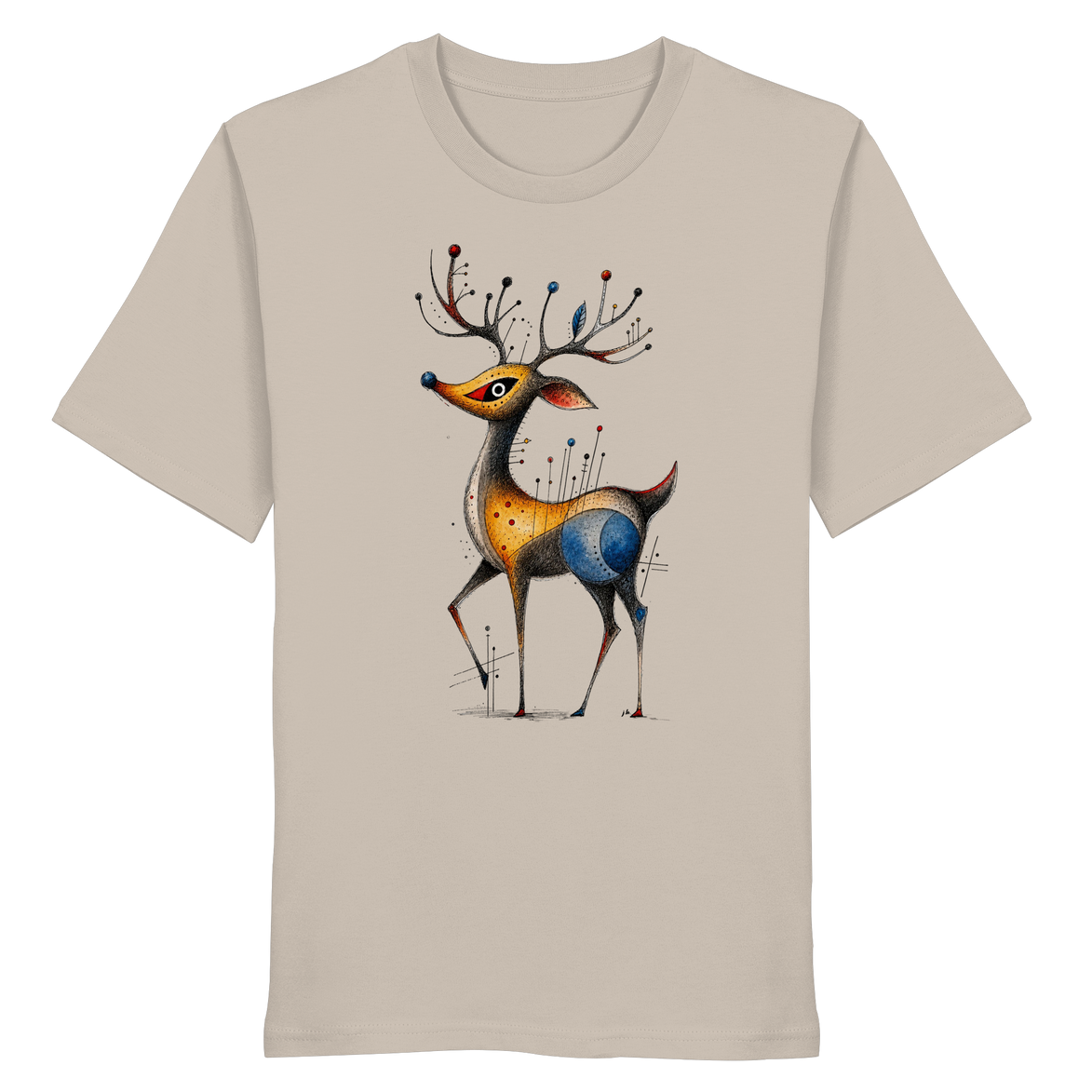 Surreal Stag — Art Collection Organic T-Shirt No. 11