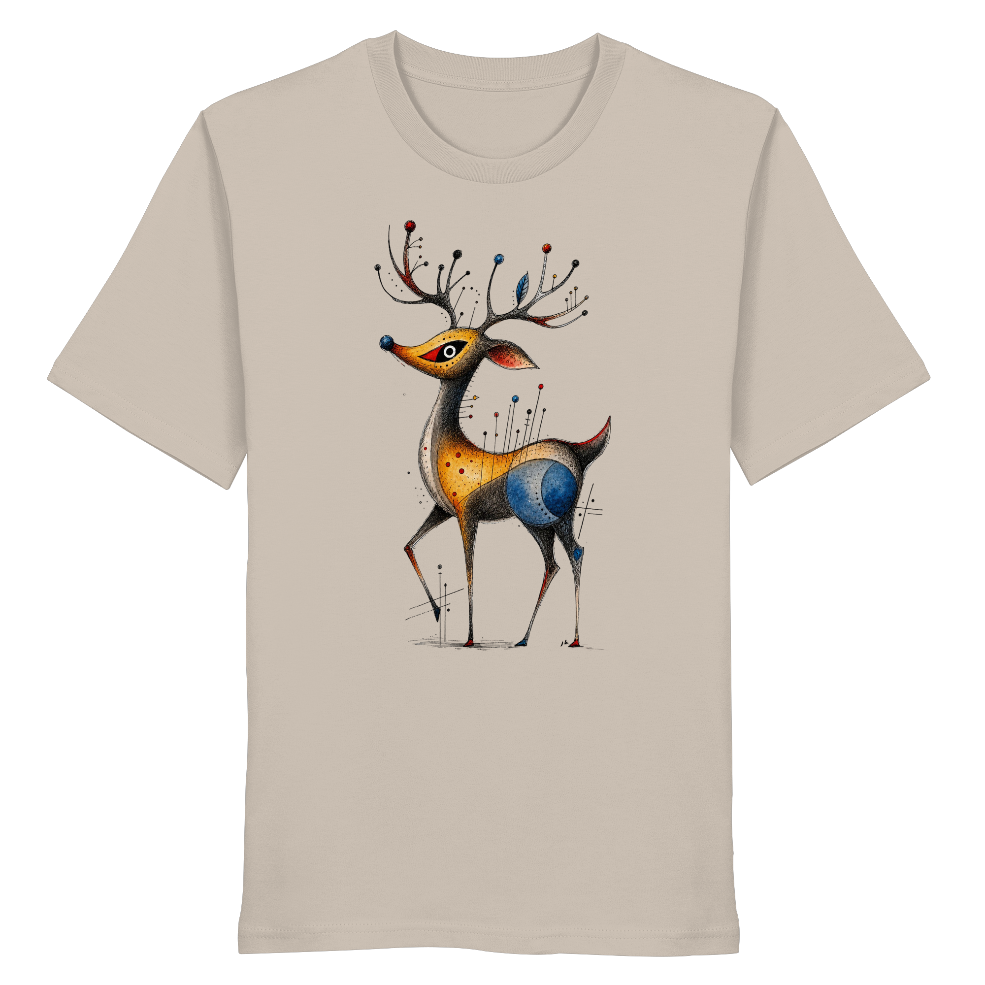 Surreal Stag — Art Collection Organic T-Shirt No. 11
