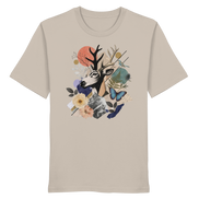 Stag Portrait Collage - Organic Shirt