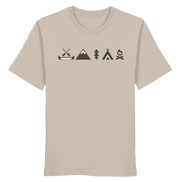 Minimalist Camping Apparel – Canoe, Peaks & Campfire - Organic Shirt