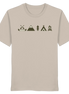 Minimalist Camping Apparel – Canoe, Peaks & Campfire - Organic Shirt