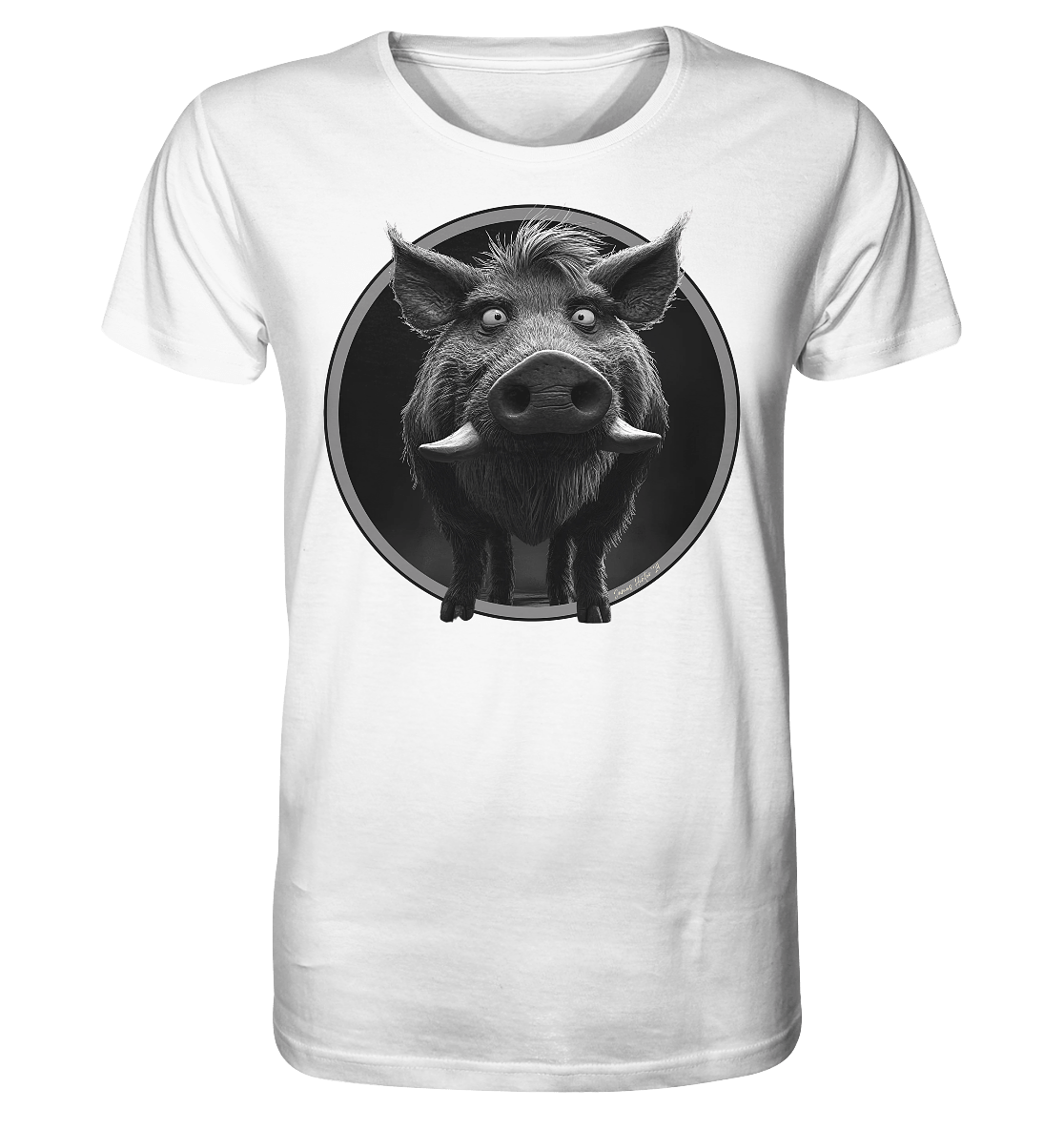 Caricature de sanglier - T-shirt bio