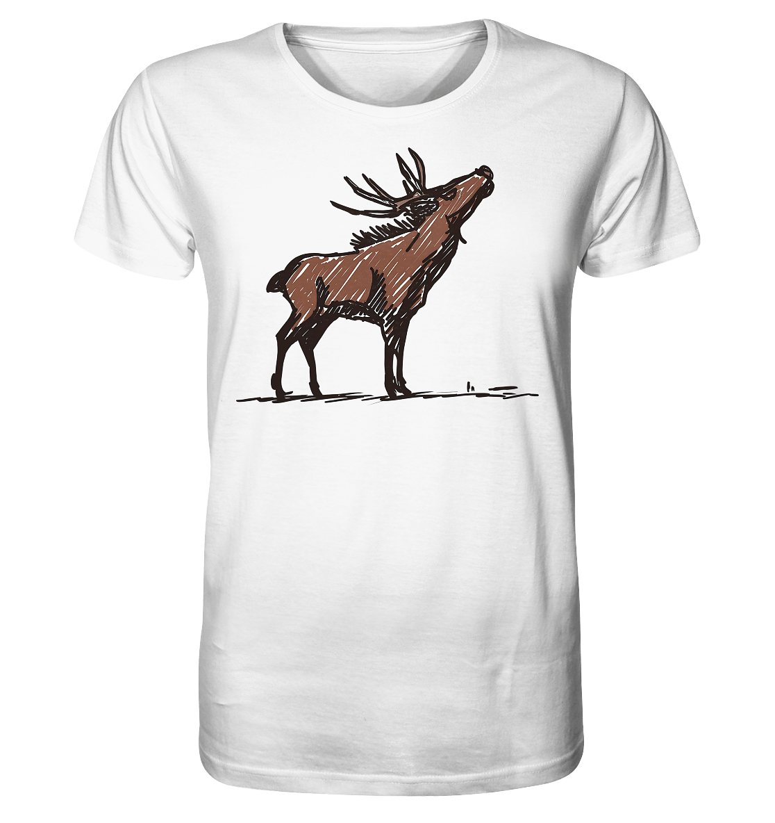 Charming Deer Pencil Design - Organic Shirt