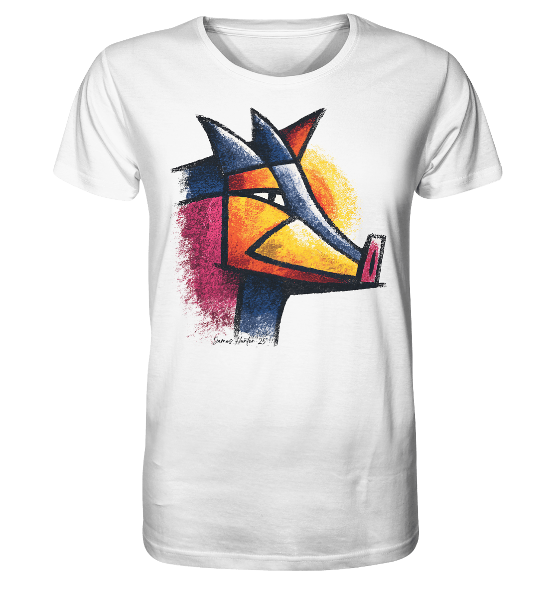 Artistic Wild Boar T-Shirt – Niki de Saint Phalle-Inspired Pop Art Animal Design - Organic Shirt