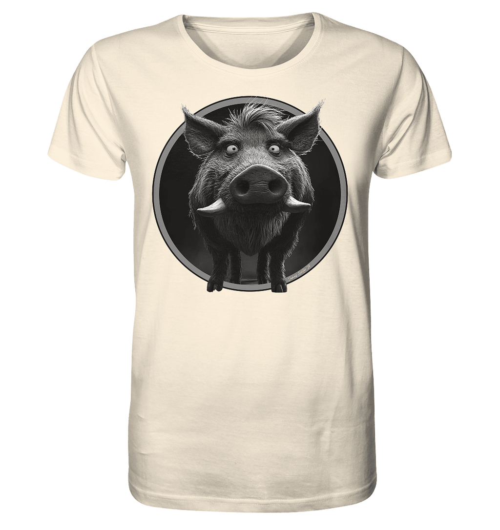 Wildschwein Karikatur - Bio Shirt