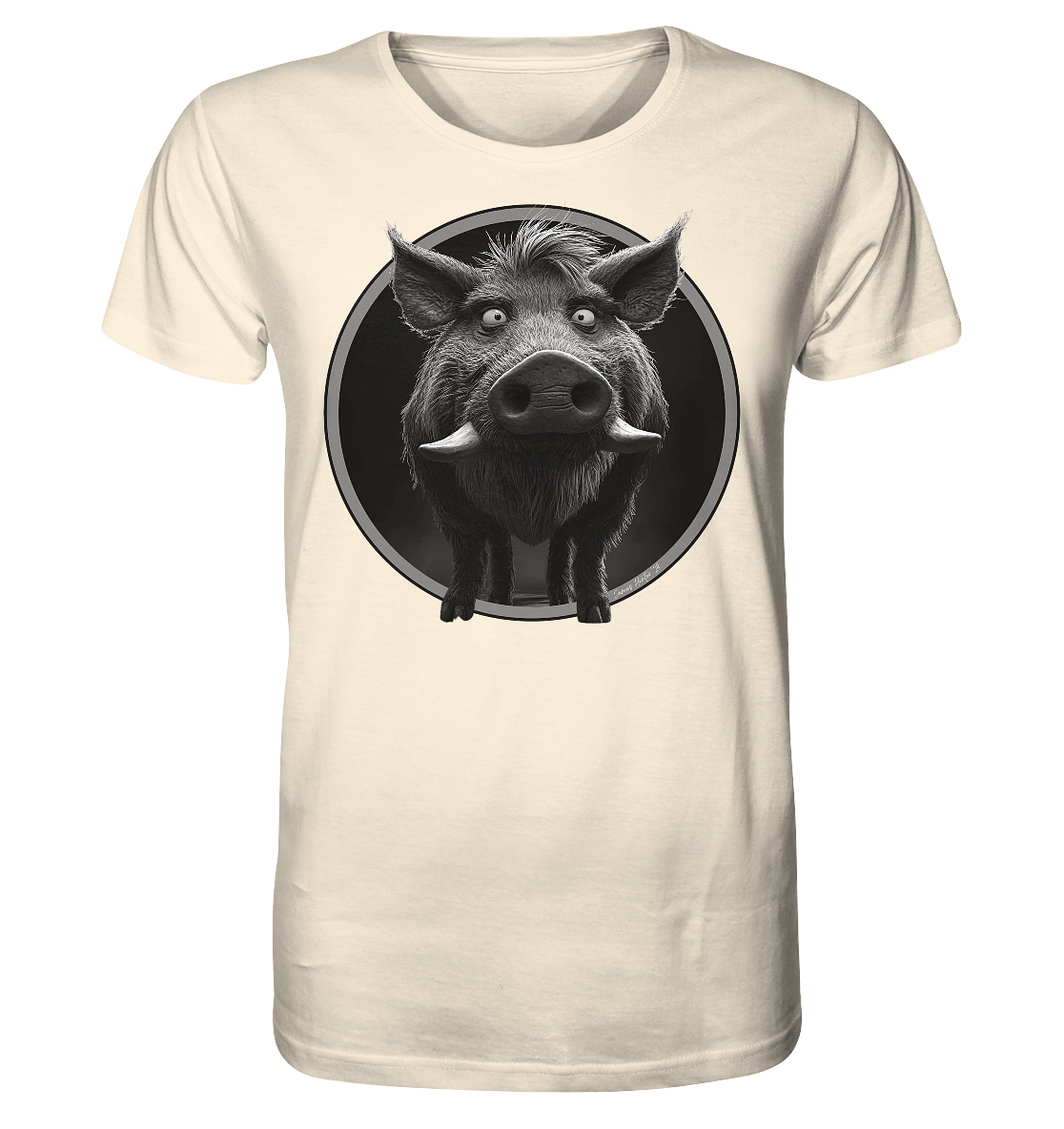 Caricature de sanglier - T-shirt bio
