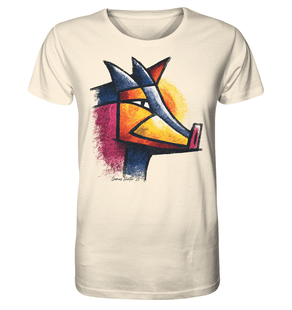 Artistic Wild Boar T-Shirt – Niki de Saint Phalle-Inspired Pop Art Animal Design - Organic Shirt