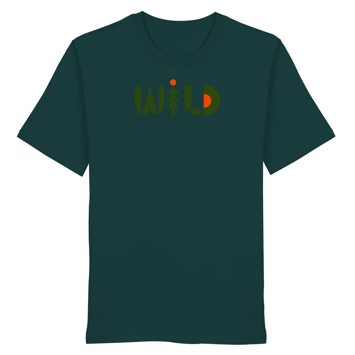 Wild Outdoor Apparel – Retro Pine & Rising Sun Print - Organic Shirt