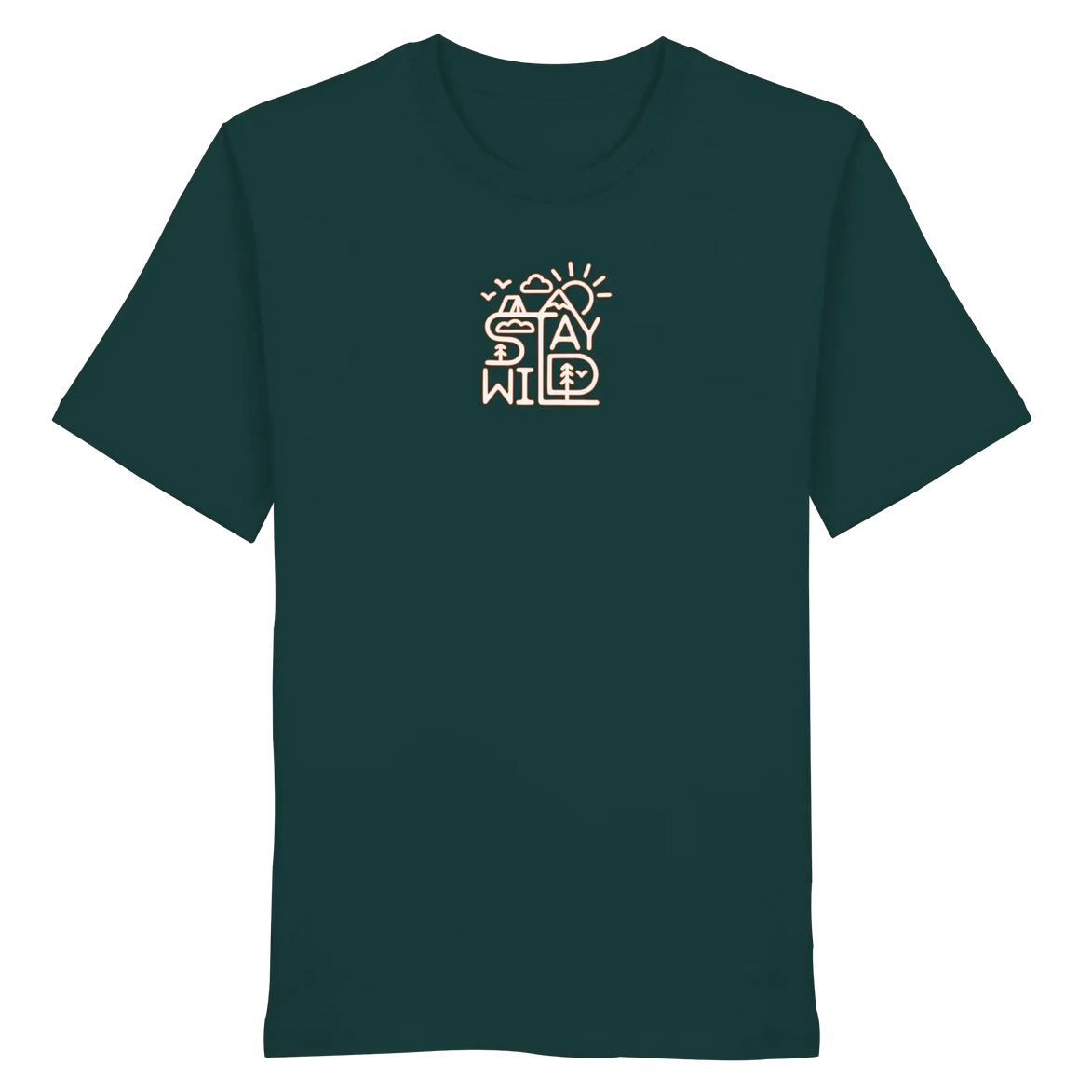 Stay Wild – Mountains, Forest & Sun - Organic Shirt