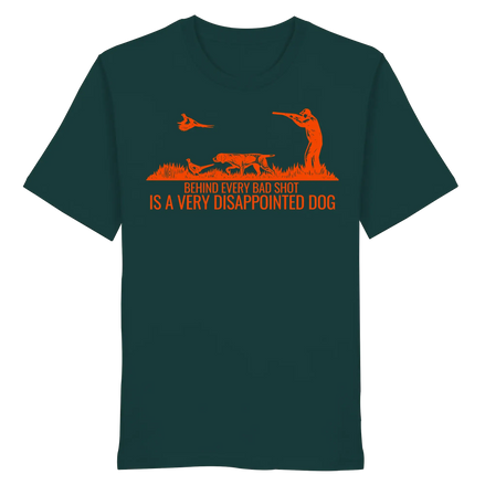 Deutsch Drahthaar – Hinter jedem Fehlschuss steht ein sehr enttäuschter Hund - Bio-Shirt