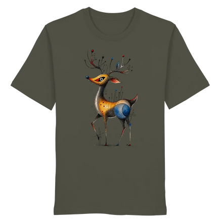 Surrealistischer Hirsch — Bio-T-Shirt Nr. 11 aus der Kunstkollektion