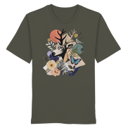 Stag Portrait Collage - Organic Shirt