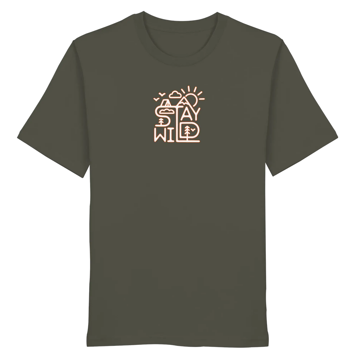 Stay Wild – Mountains, Forest & Sun - Organic Shirt