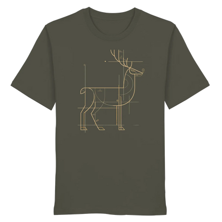 Hirsch Line Art – Bio-Shirt