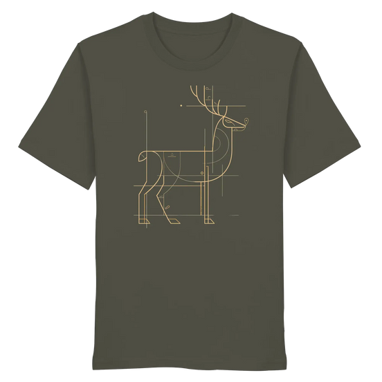 Hirsch Line Art – Bio-Shirt
