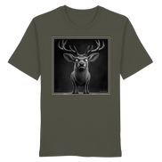 Funny Deer Hunting Apparel – Grumpy Stag Caricature - Organic Shirt