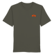 The Encounter — Boar & Hunter & Dog Silhouette Organic T-Shirt - Organic Shirt