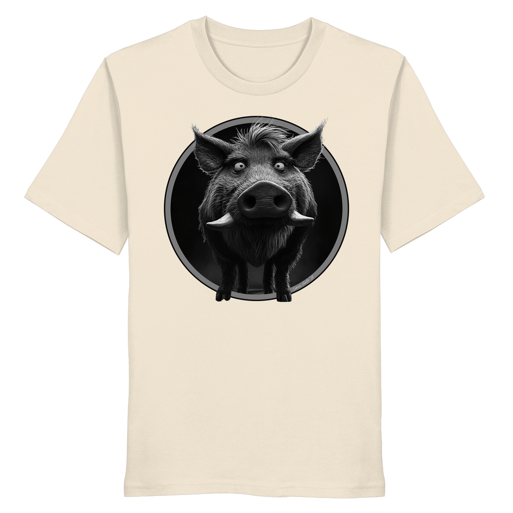 Wildschwein Karikatur - Bio Shirt