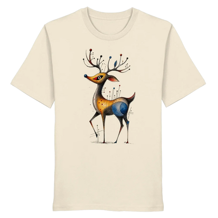Surrealistischer Hirsch — Bio-T-Shirt Nr. 11 aus der Kunstkollektion