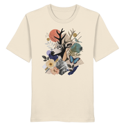 Stag Portrait Collage - Organic Shirt