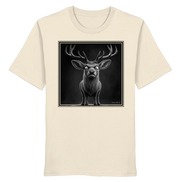 Funny Deer Hunting Apparel – Grumpy Stag Caricature - Organic Shirt