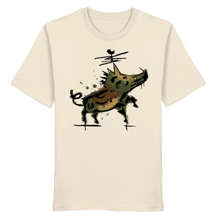 Unisex James Hunter Wild Charge Art Collection organic T-shirt featuring natural artwork, front view, casual fit, organic cotton fabric.