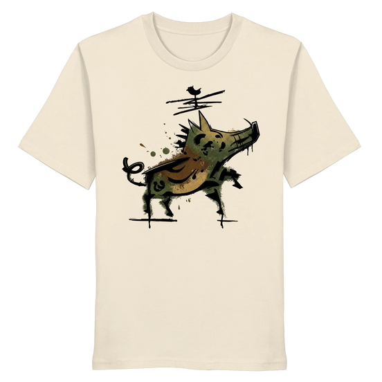 Unisex James Hunter Wild Charge Art Collection organic T-shirt featuring natural artwork, front view, casual fit, organic cotton fabric.