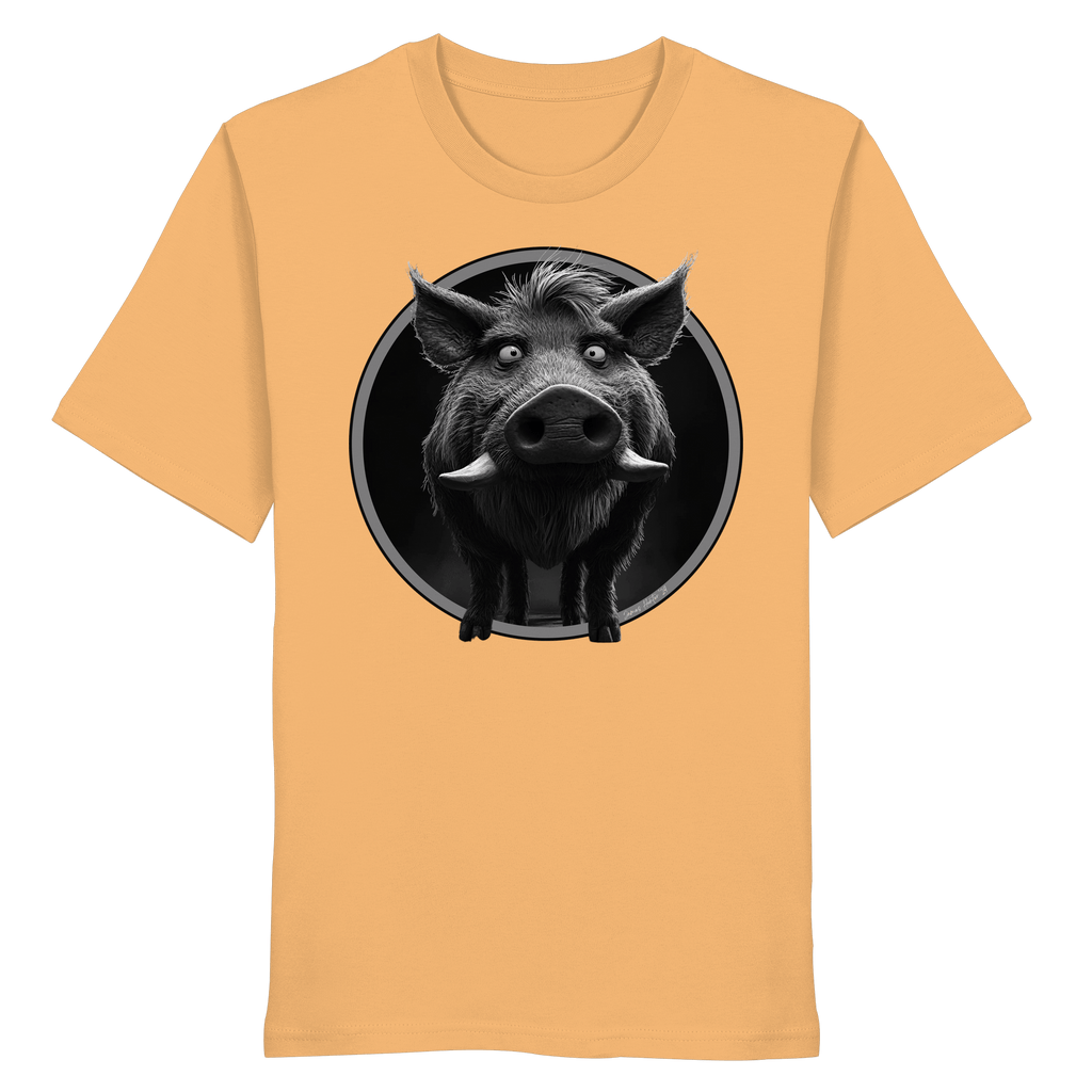 Wildschwein Karikatur - Bio Shirt
