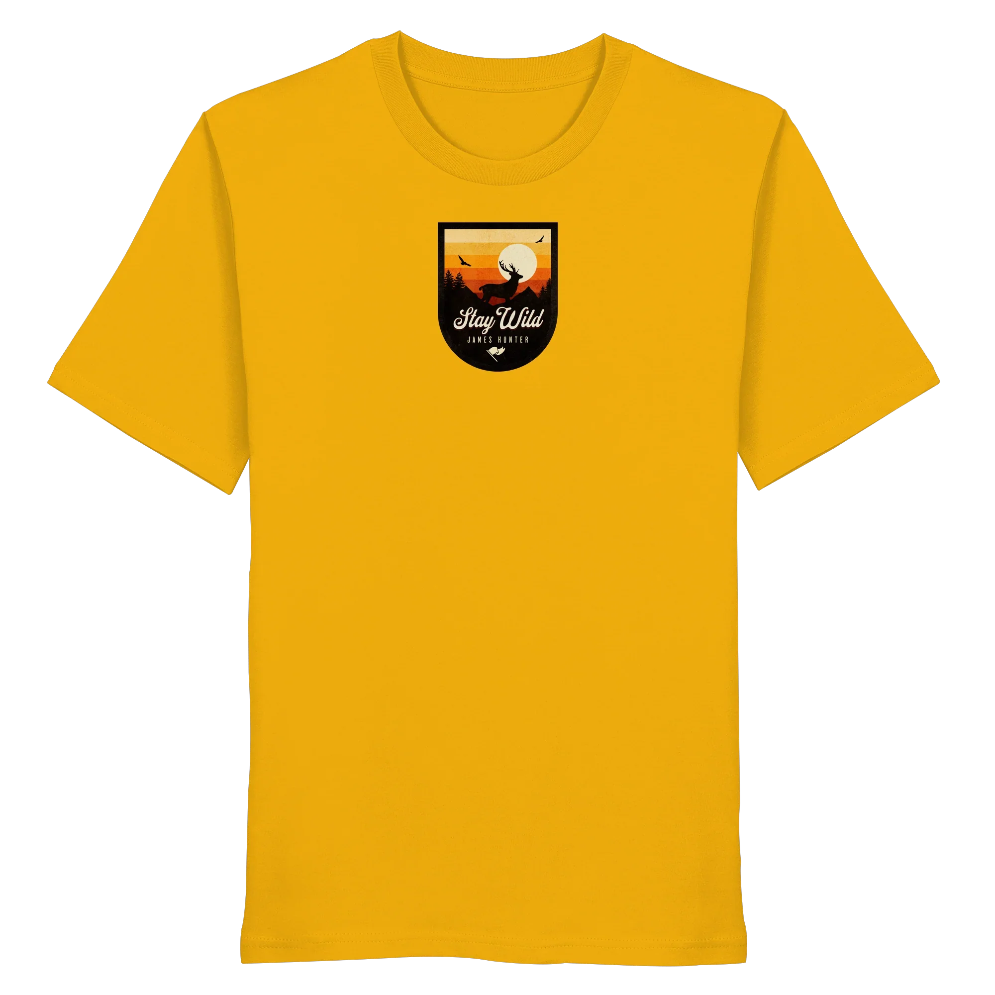 Stay Wild – Sunset Deer Badge - Organic Shirt