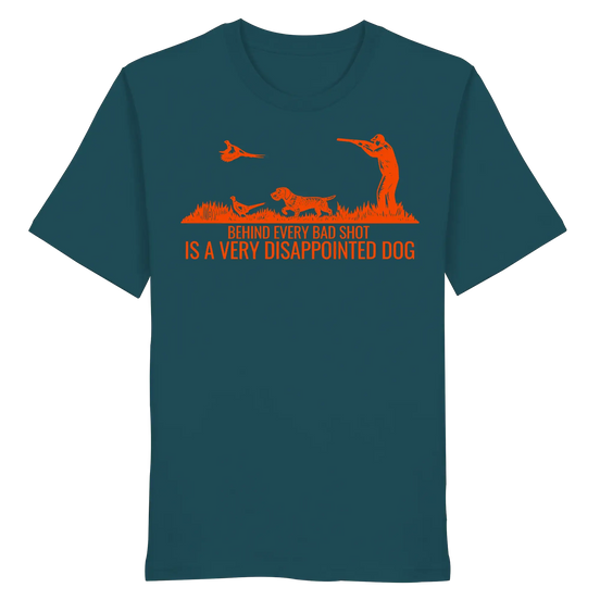 Wirehaired Dachshund – Behind Every Bad Shot Is A Very Disappointed Dog - Organic Shirt