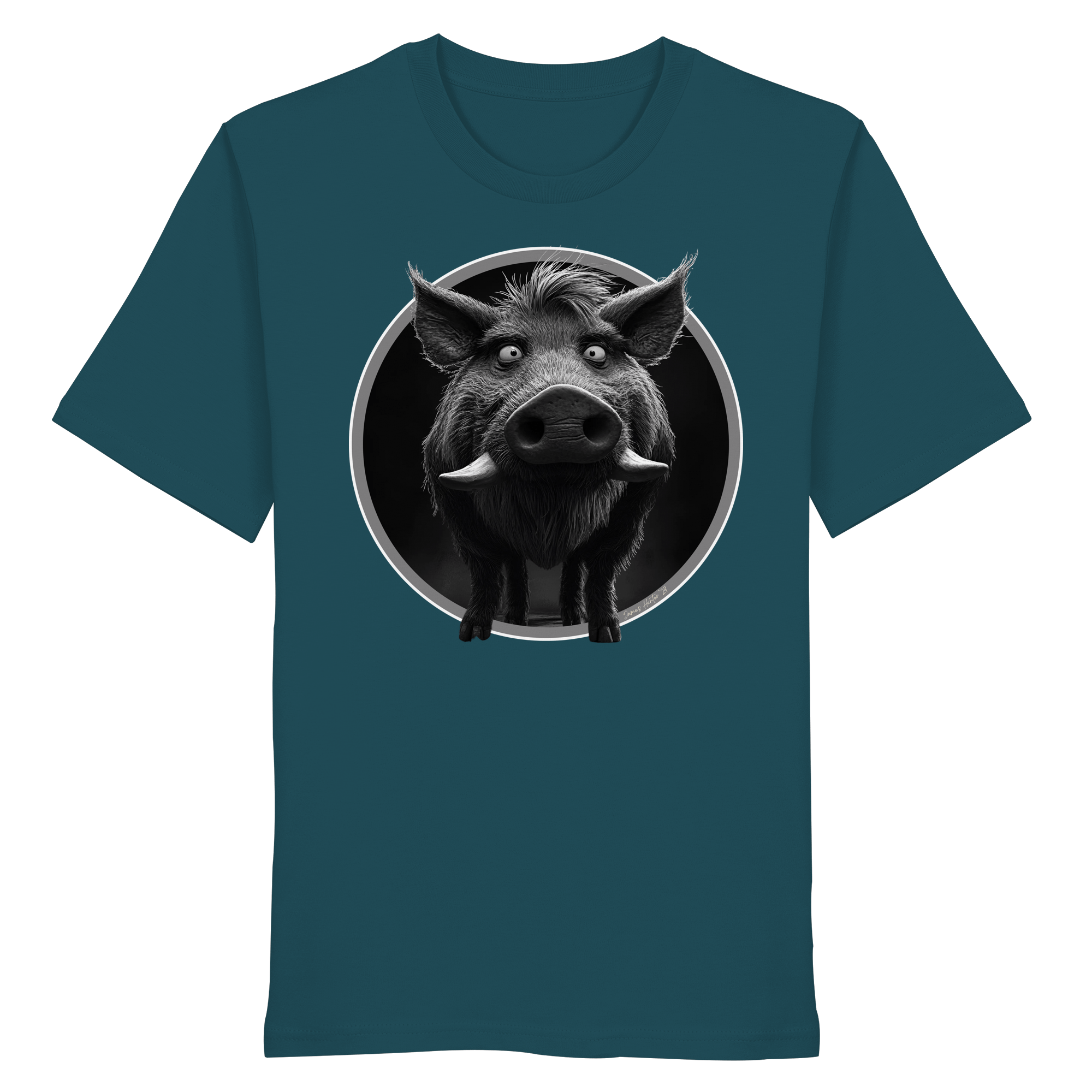 Caricature de sanglier - T-shirt bio