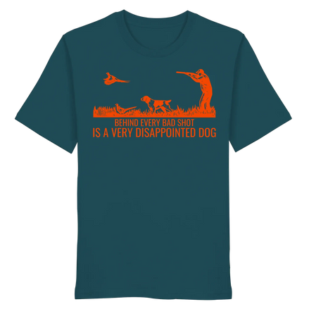 Münsterländer – Hinter jedem schlechten Schuss steckt ein sehr enttäuschter Hund Kopie – Bio-Shirt