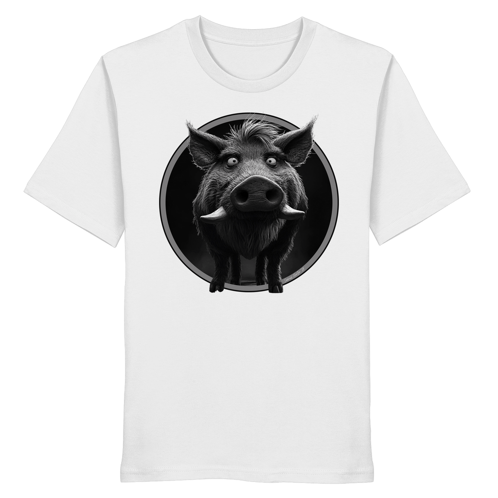 Wildschwein Karikatur - Bio Shirt