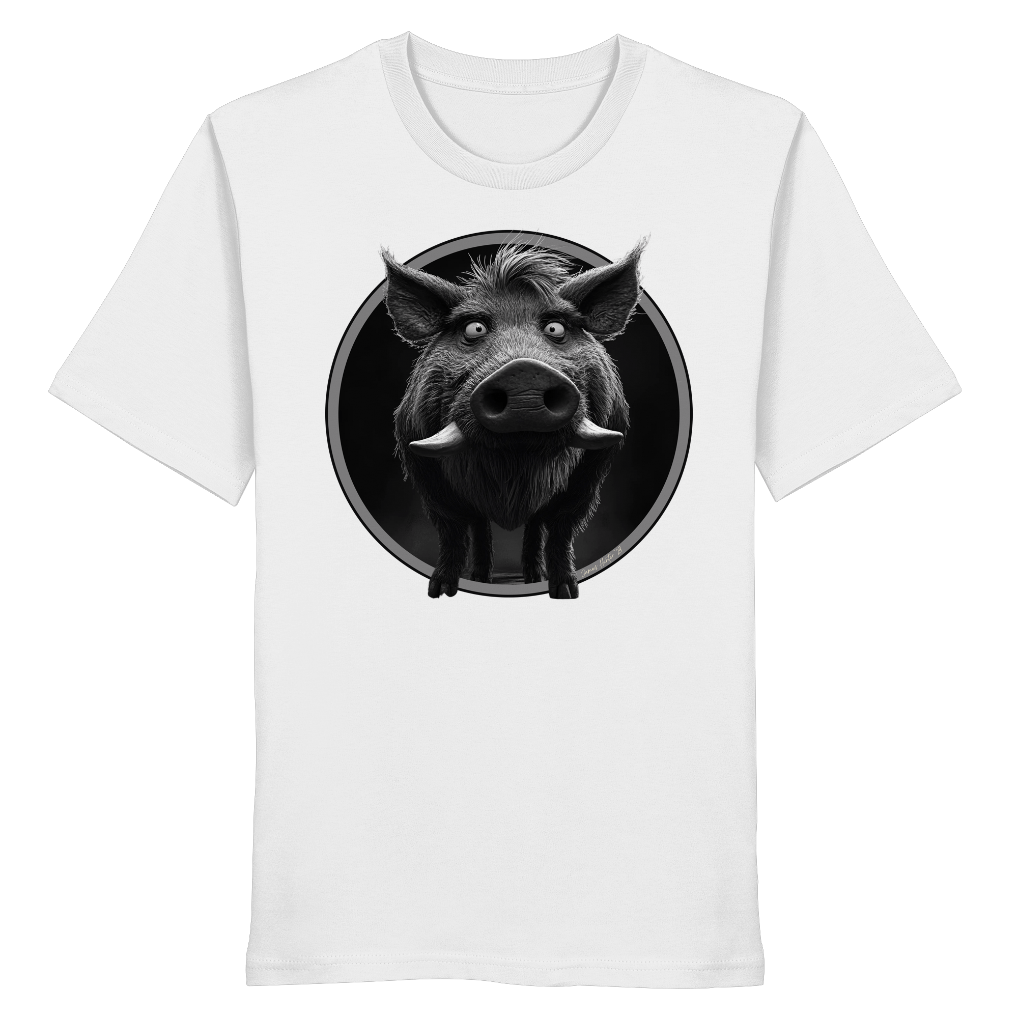 Caricature de sanglier - T-shirt bio
