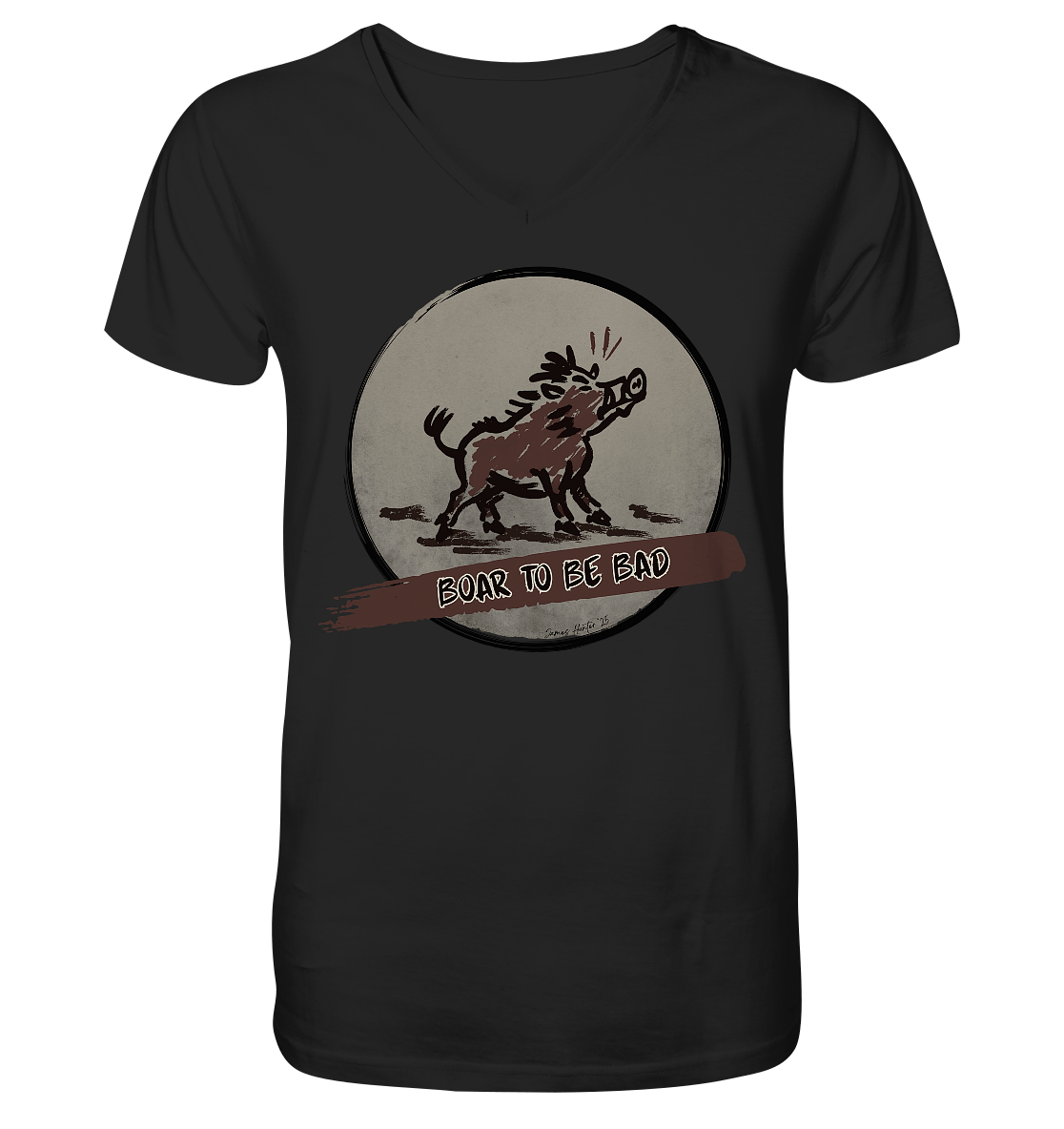 Boar to be Bad - V-Neck Shirt