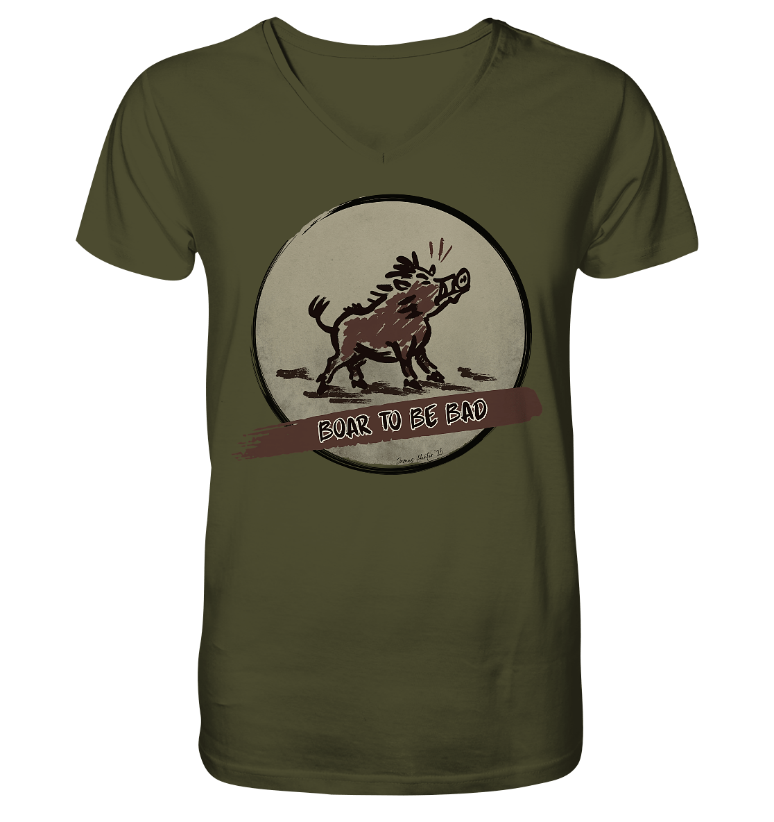 Boar to be Bad - V-Neck Shirt
