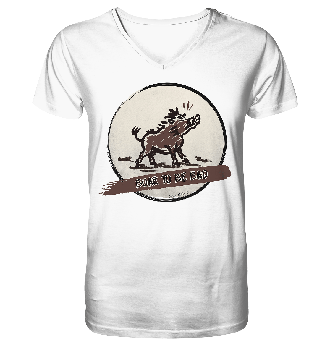 Boar to be Bad - V-Neck Shirt