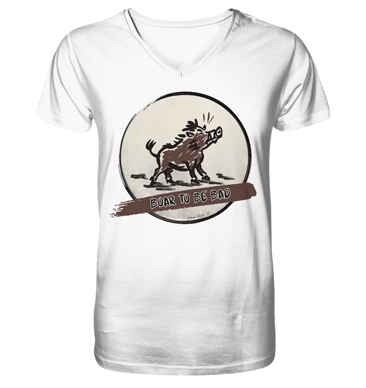 Boar to be Bad - V-Neck Shirt