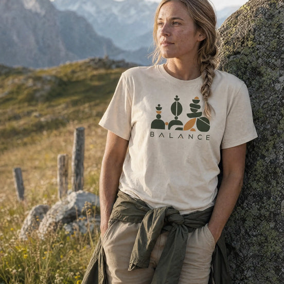 Stone Cairn Outdoor Apparel – Balance in the Wild - Organic Shirt