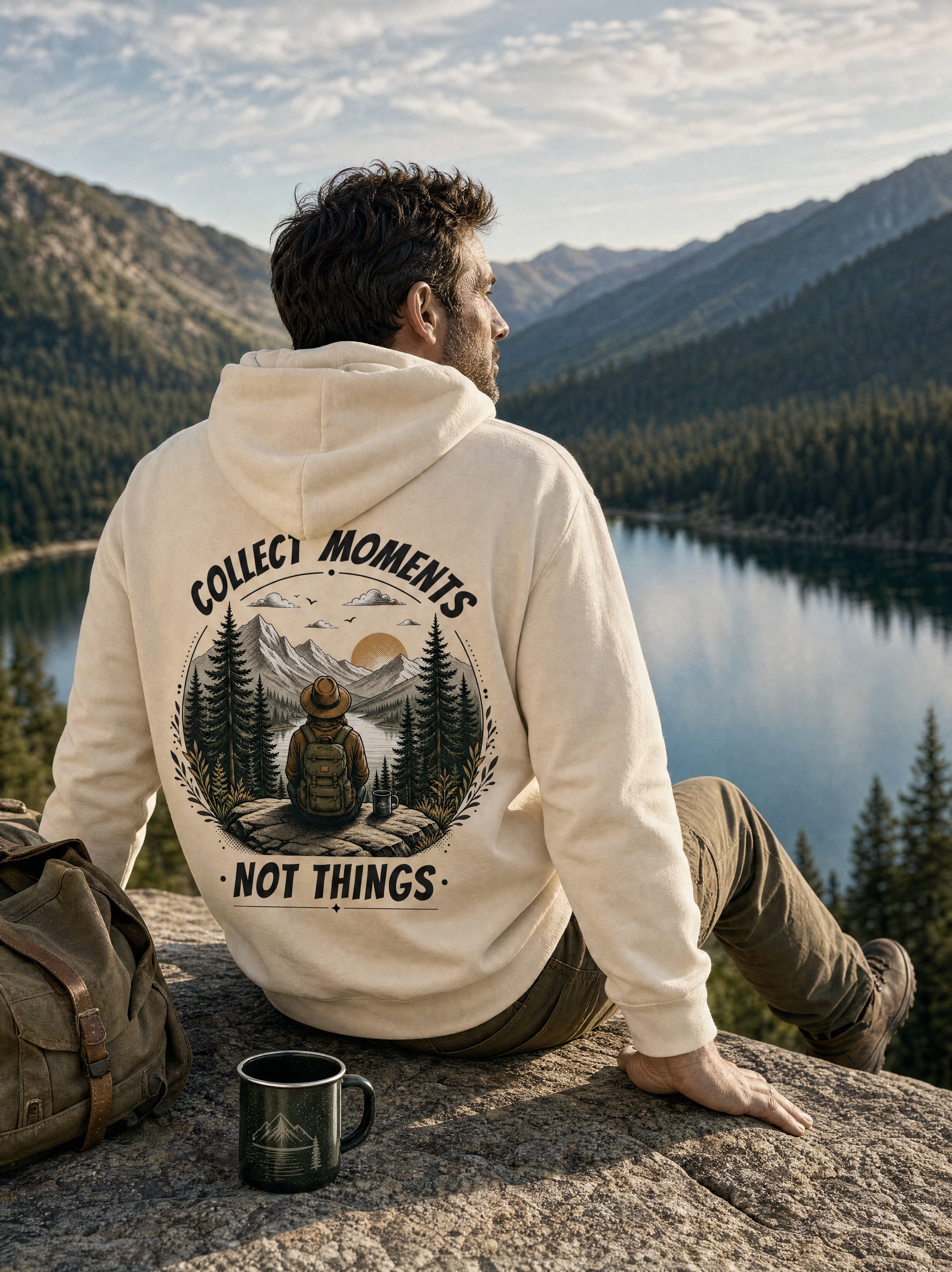 Collect Moments Not Things - Organic Hoodie
