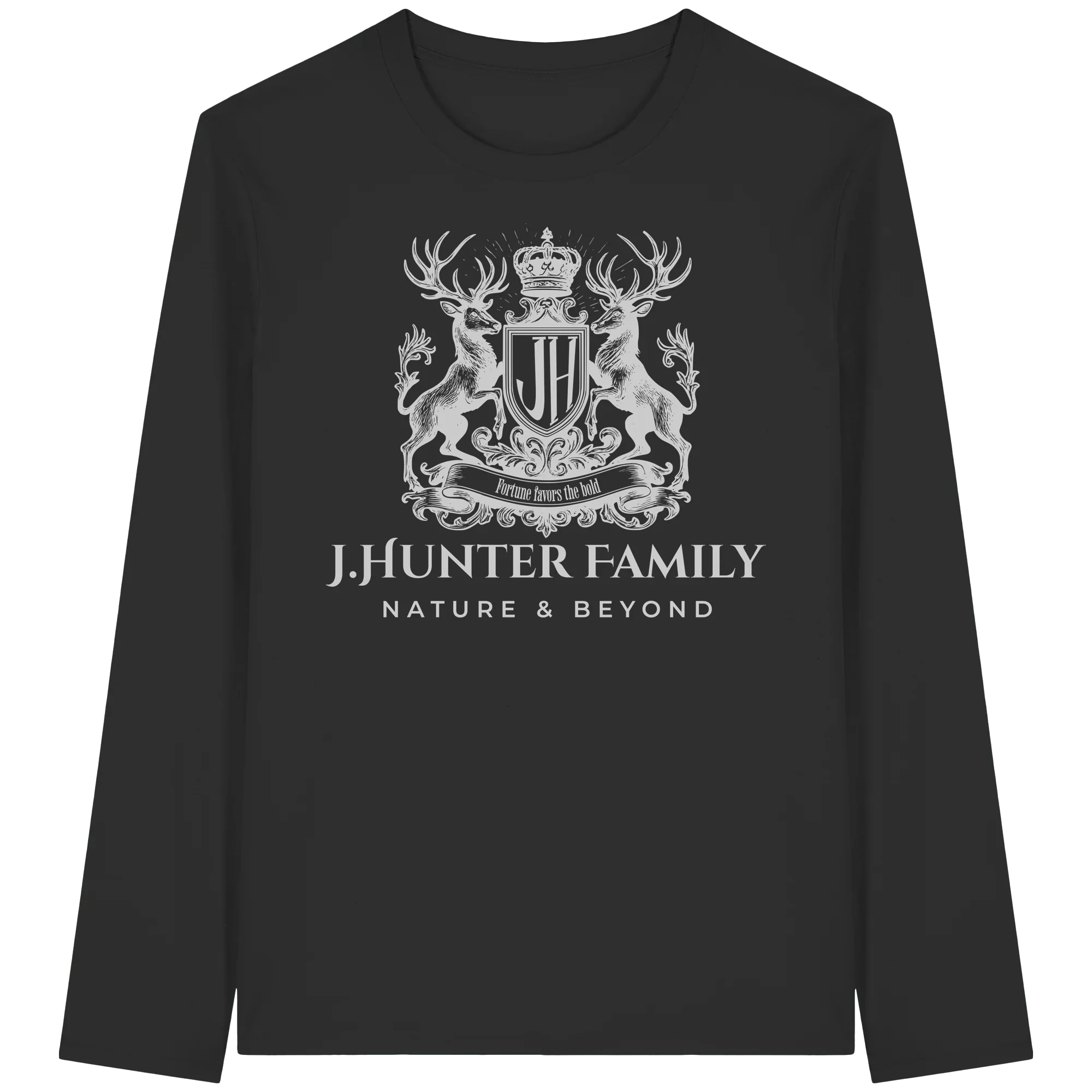 James Hunter Family - Black / White - Organic Longsleeve T-Shirt - James Hunter - Nature and Beyond