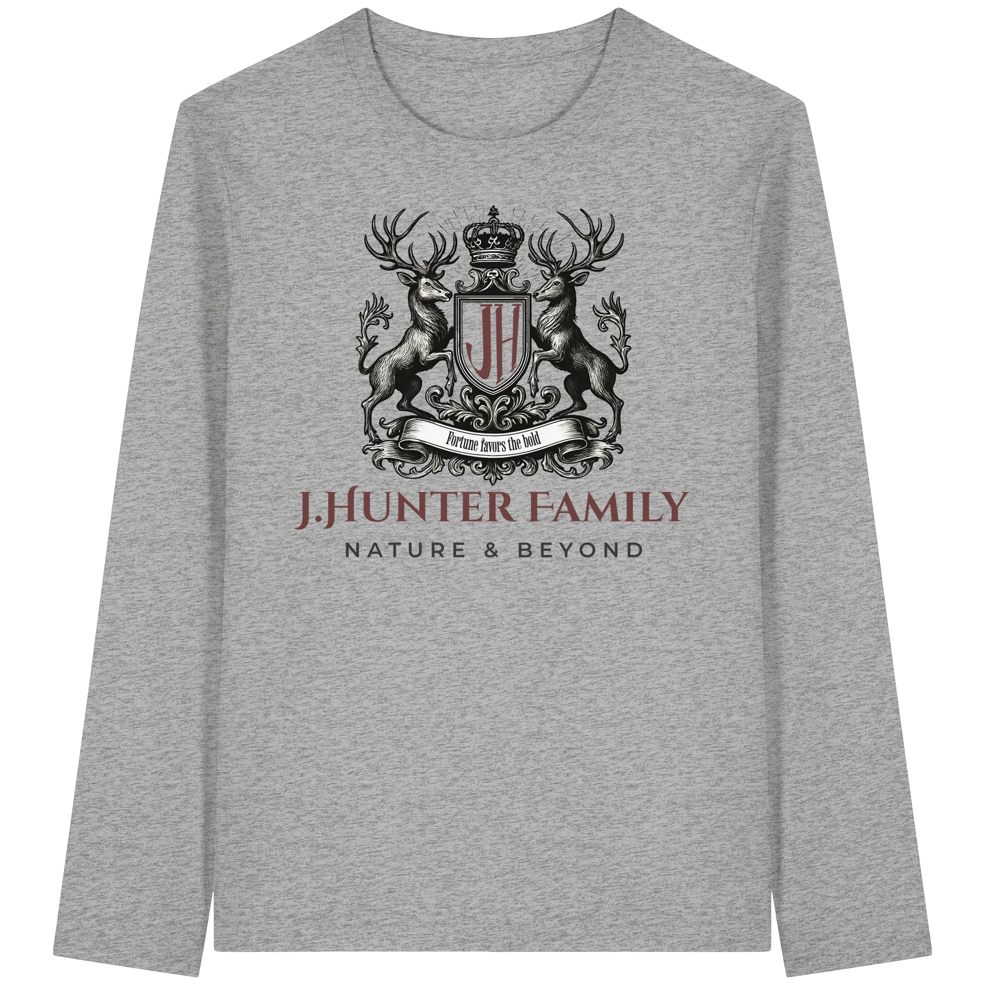 James Hunter Family - Grey/Black - Organic Longsleeve T-Shirt - James Hunter - Nature and Beyond