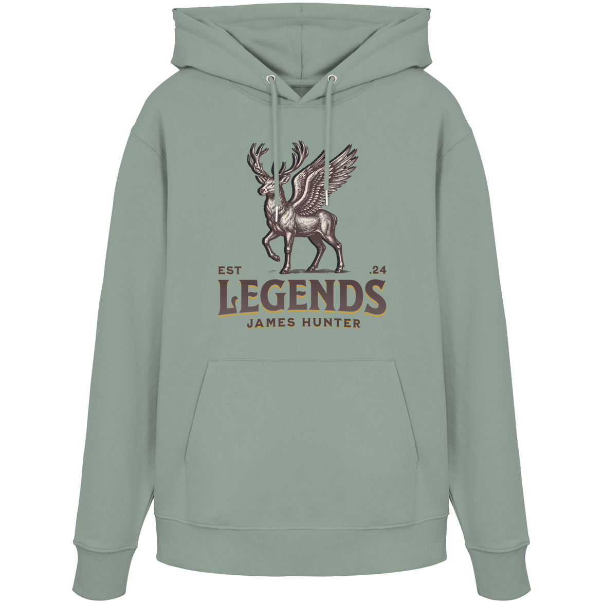 James Hunter - Nature and Beyond Hoodies Aloe / XS Deer Legends - Organic Hoodie