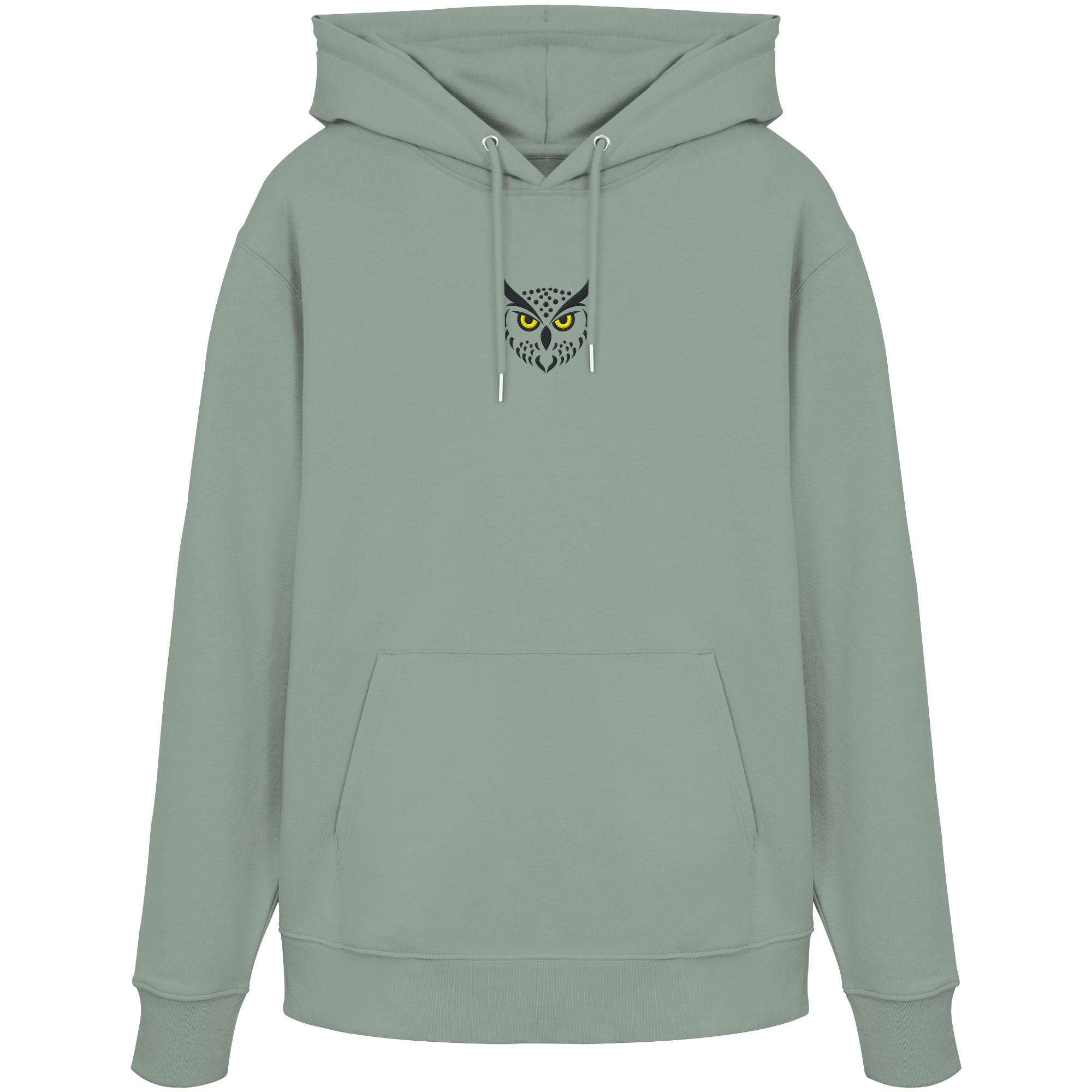 James Hunter - Nature and Beyond Hoodies Aloe / XS Owl Is Watching You (embroidery) - Organic Hoodie