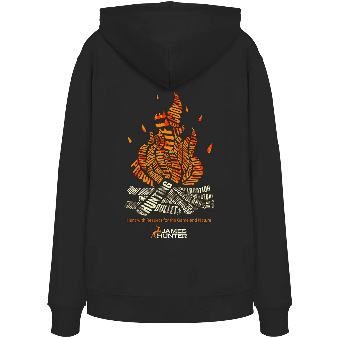 Fire & Words - Organic Hoodie - James Hunter - Nature and Beyond