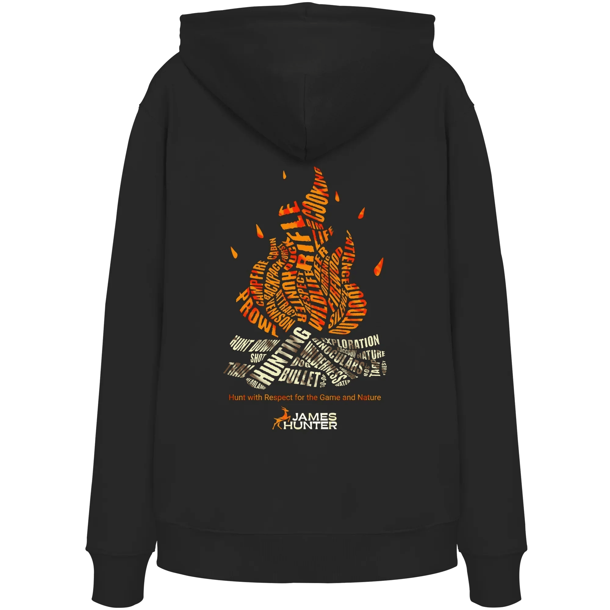 Fire & Words - Organic Hoodie - James Hunter - Nature and Beyond