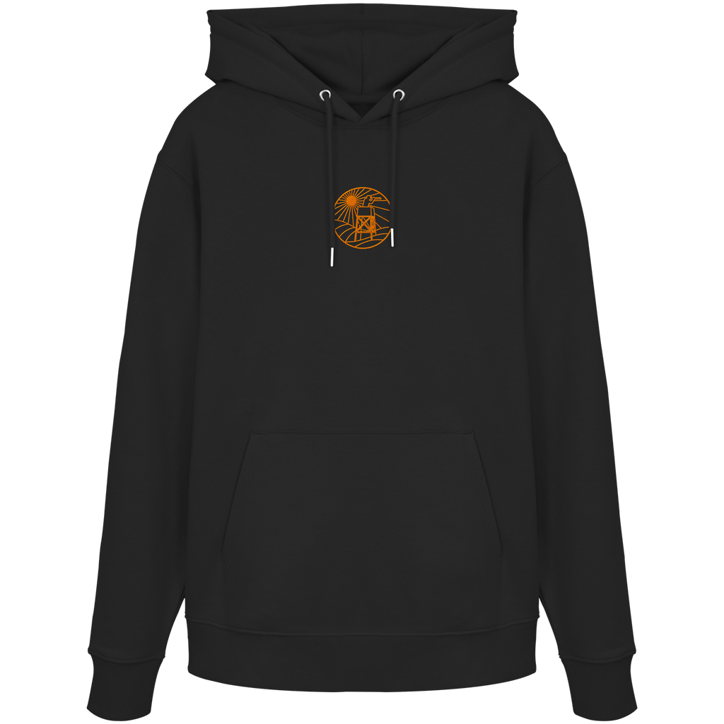 James Hunter - Nature and Beyond Hoodies Black / XS Man on Platform (embroidery) - Organic Hoodie