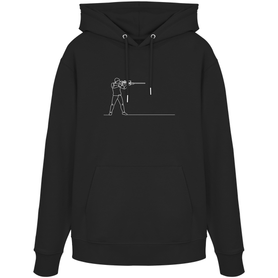 James Hunter - Nature and Beyond Hoodies Black / XS Minimalist Hunter with Rifle - Organic Hoodie