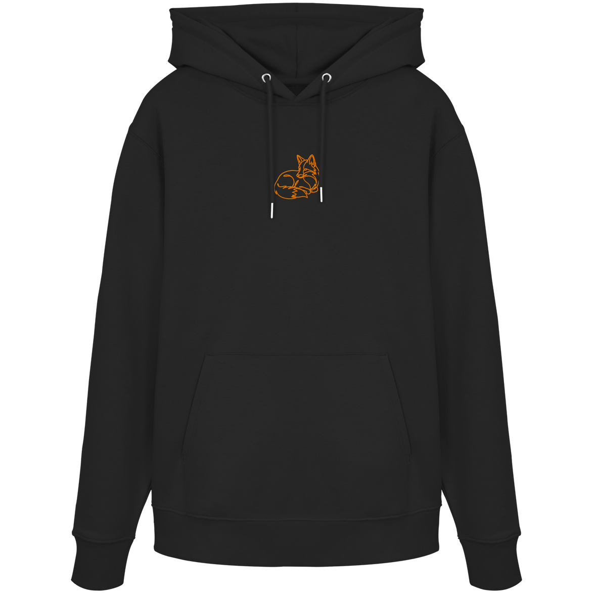 James Hunter - Nature and Beyond Hoodies Black / XS Resting Fox (embroidery) - Organic Hoodie