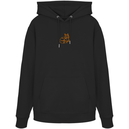 James Hunter - Nature and Beyond Hoodies Black / XS Resting Fox (embroidery) - Organic Hoodie